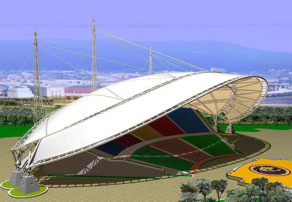 局部雙層張弦球面網(wǎng)殼專利與新型膜材料制造的技術(shù)融合